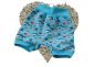 Preview: Babyhose kurze Pumphose Handmade Design Pirato fish, Bündchen blau